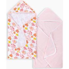 Burt's Bees Baby Baby Towels Burt's Bees Baby Organic Single-Ply Hooded Towel (2 Pack) in Rosy Spring