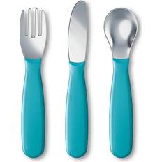 Nuk Baby care Nuk Toddler Cutlery Knife Fork and Spoon Set 3 Pack Neutral