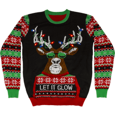 Julegensere Nordic Home Culture LED Christmas Sweater Unisex - Red/Green