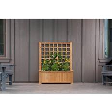 Vita Outdoor Planter Boxes Vita 48 L Rosewood Cedar Planter Trellis