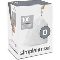 Simplehuman 10l 100ct Code R Custom Fit Trash Bags Liner White
