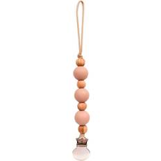 Pretty Please Teethers Zion Classic Pacifier Clips Mahogany Rose