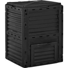Compost Bin OutSunny 80 Gal. Large Capacity Stationary Composter Garden Compost Bin