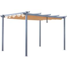Aleko Pavilions Aleko Aluminum Outdoor Retractable Canopy Pergola