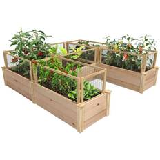 Outdoor Planter Boxes Greenes Fence 8 Premium Cedar U-Shaped Raised Garden Bed