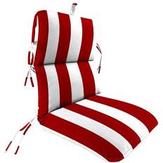Jordan Manufacturing 45 Cabana Stripe Chair Cushions Red