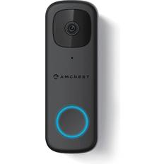 Smart doorbell without camera Amcrest 4MP Video Doorbell Camera Pro, Outdoor Smart Home 2.4GHz and 5GHz Wireless WiFi Doorbell Camera, Micro SD Card, AI Human Detection, IP65