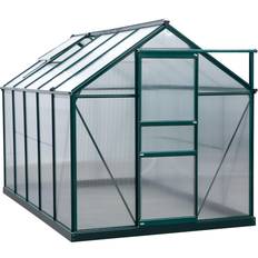 Greenhouses OutSunny Backyard Plant Greenhouse/Hot House w/ Rooftop Vent Walls