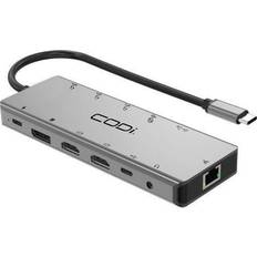 SD Memory Card Readers Codi 13-in-1 Multi-Port Adapter and Memory Card Reader (A01099) Gray