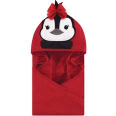 Penguin Hooded Bath Towel In Red Red Hooded Towel