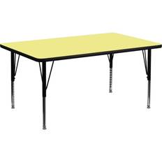 Flash Furniture Kid's Room Flash Furniture Wren 30''W x 60''L Rectangular Yellow Thermal Laminate Activity Table