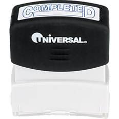 Shipping, Packing & Mailing Supplies Universal Message Stamp, COMPLETED, Pre-Inked/Re-Inkable, Blue Ink