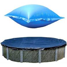 Pool Parts Swimline 24 Ft Round Above Ground Winter Pool Cover w/ 4'x8' Closing Air Pillow