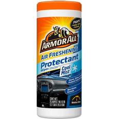 Interior Cleaners Armor All Plastic/Rubber/Vinyl Air Freshening Protectant Wipes Cool Mist