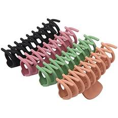 Lukacy 6 Pack Large Metal Hair Claw Clips - 4 inch Nonslip Big Nonslip Gold Hair Clamps ,Perfect Jaw Hair Clamps for Women and Thinner, Thick Hair