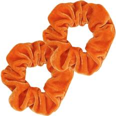 Orange Scrunchies for Woman Kenz Laruenz Premium Velvet Hair Accessories Srunchy Ties