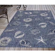 Blue Carpets on sale Liora Manne Carmel Shells Indoor Blue