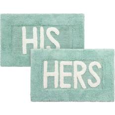 Cotton His and Hers Natural, Gray, Blue 20x32"