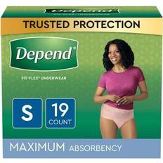 Incontinence Protection Depend Fit-Flex Women s Maximum Adult Incontinence Underwear S Light Pink 19 Count