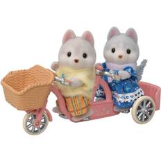Calico Critters Dolls & Doll Houses Calico Critters Tandem Cycling Set Husky Sister & Brother