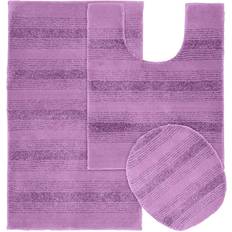 Purple Bath Mats Garland Essence Washable 3pc. Bathroom Rug Purple