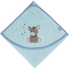 Babyhandtücher Sterntaler Hooded bath towel Emmi light blue 100x100