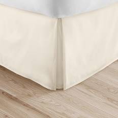 Valance Sheets Home Collection Comfort Luxury Pleated Valance Sheet White, Beige