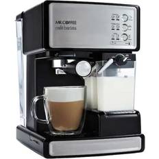 Integrated Milk Frother Espresso Machines Mr. Coffee Cafe Barista BVMCECMP1000RB