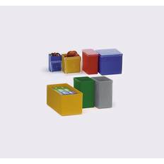 Wellpappkartons Bins, height 70 mm, yellow, LxW 74x74 mm, pack of 50