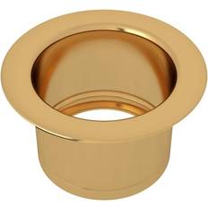 Pipe Parts ROHL Extended 2-1/2 in. Disposal Flange or Throat for Fireclay Sinks and Shaws Sinks in Italian Brass