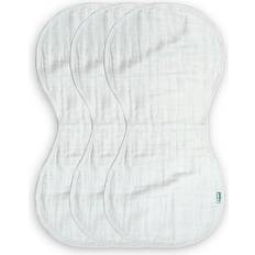 Green Sprouts Baby Nests & Blankets Green Sprouts 3-Pack Organic Cotton Muslin Burp Cloths In White White 3 Pack