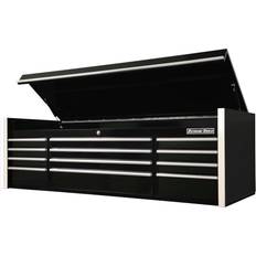 72 In. 12-Drawer Top Chest, Black