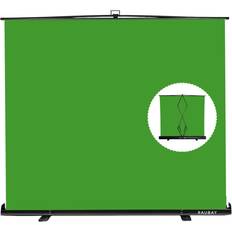 RAUBAY 78.7in x 74.8in Large Collapsible Green Screen Backdrop Portable Retractable Chroma Key Panel Photo Background with Stand. CGS2000