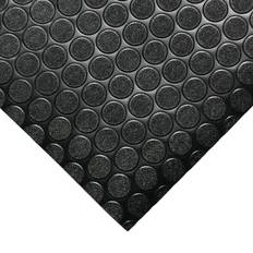Rubber-Cal "Coin-Grip" Vinyl Flooring Roll 2mm x 4ft x 5ft Roll Black
