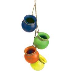 Zingz & Thingz Pots, Plants & Cultivation Zingz & Thingz 4pc Indoor/Outdoor Dangling Terracotta Fiesta Pots
