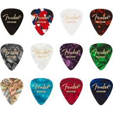Picks Fender 351 Shape Celluloid Medley Guitar Picks (12-Pack) Medium 12 Pack