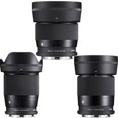 Sigma 56mm Sigma 16mm, 30mm, 56mm f/1.4 DC DN Contemporary 3-Lens Kit Leica