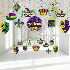 Mardi Gras Birthday Banner Decorations Supplies, Mardi Gras Theme Party  Decorations, New Orleans Garland for Boys Girls 1st Birthday Party  Decorations, Masquerade Party Supplies 