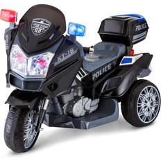 ATVs Kid Trax Police Rescue Motorcycle 6V Battery-Powered Ride-On Toy Black