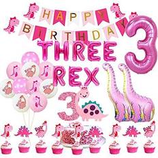 Beoxagar Dinosaur 3rd Birthday Cake Decoration
