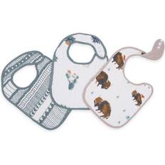 Little Unicorn Pacifiers & Teething Toys Little Unicorn 3pk Cotton Muslin Classic Bib Set Bison