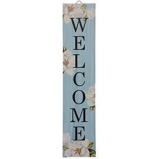 Wooden wall art GlitzHome 42" Wooden Porch Welcome Sign with Wall Decor