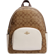 Coach Backpacks Coach Large Court Backpack In Signature Canvas - Gold/Khaki/Chalk