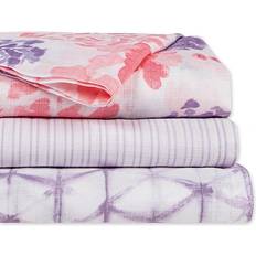 Burt's Bees Baby Baby Nests & Blankets Burt's Bees Baby 3-Pack Spring Roses Organic Cotton Muslin Blankets In Roses Roses 47in X 47in