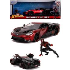 Spiderman miles morales Spiderman Miles Morales 2017 Ford GT legetøjsbil og figur i metal 17 cm