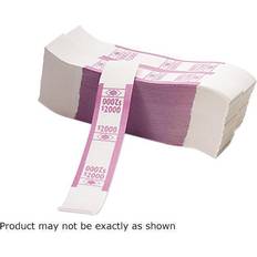 Packaging Tapes & Box Strapping Color-Coded Kraft Currency Straps, $20 Bill, $2000, Self-Adhesive, 1000/Pack