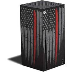 Xbox 360 Controller Decal Stickers MightySkins Compatible with Xbox Series X - Thin Red Line Protective, Durable, Vinyl Decal wrap Cover Change Styles