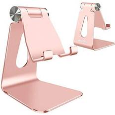 Samsung 10 inch tablet price Adjustable Cell Phone Stand,SKEJER Phone Holder,Tablet Stand Dock,Aluminum Desktop Compatible with iPhone 12 iPad,Samsung Galaxy,Google Pixel All Smart Phone/Tablets Under 10 in-Rose Gold