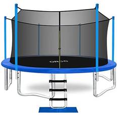 Trampoline Accessories ORCC Trampoline for Kids and Adults with Enclosure Net Ladder and Rain Cover