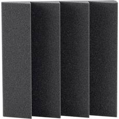 Acoustic foam panels Monoprice Stage Right Studio Large Wedges Acoustic Treatment Foam 2in Absorption Panels 12in x 12in Fire-Retardant 12-pack Black